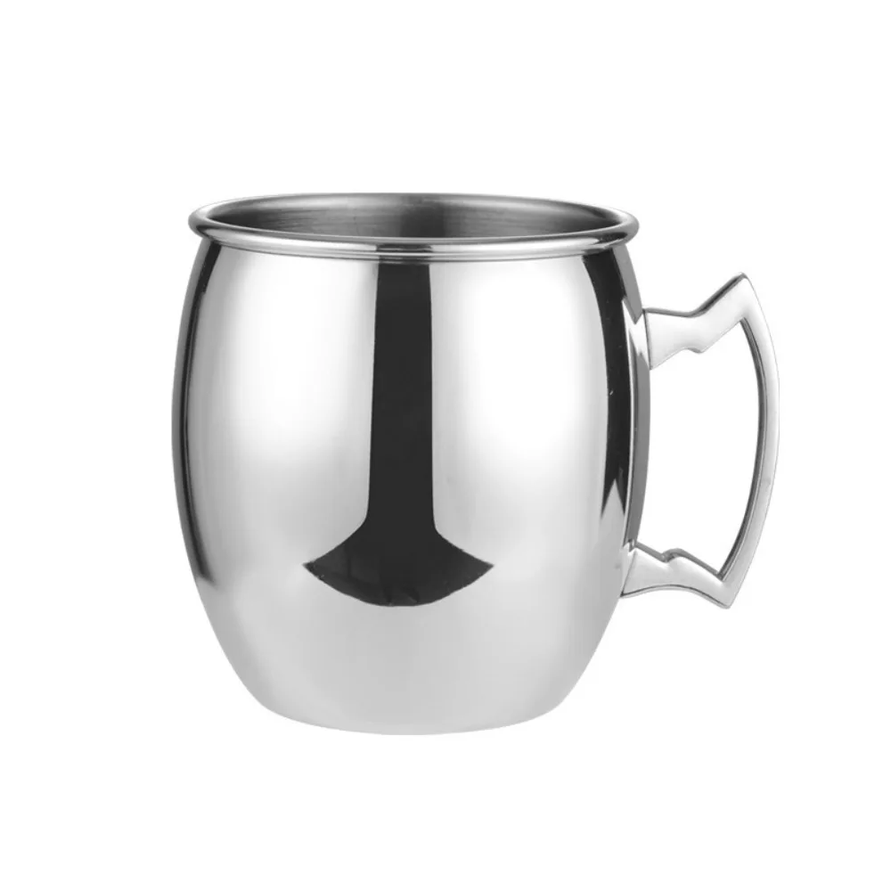 

Drinkware Stainless Steel Moscow Mule Mug Fall-resistant Durable Beer Cup with Handle Cocktail Wine Cup Pub
