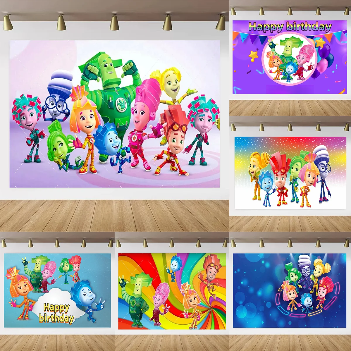 Фон с мультяшными фиксаторами, винт, игровой фон, детский баннер на день рождения, декор, реквизит, детские принадлежности для крещения