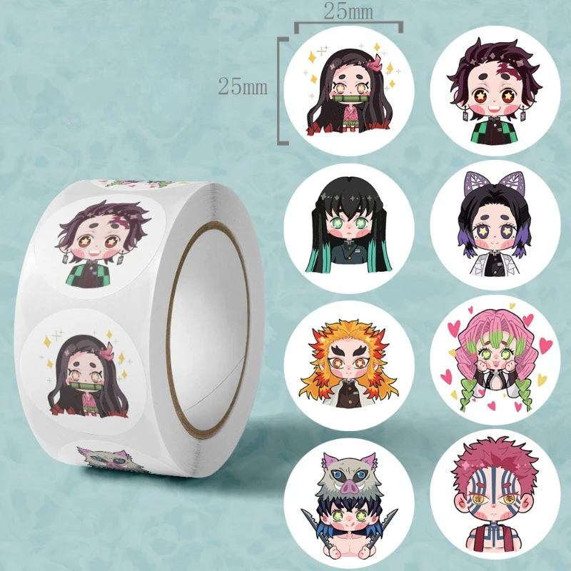 500 adet iblis Slayer Anime sızdırmazlık çıkartmalar telefon kılıfı sevimli Sticker paketi dizüstü cilt Kawaii hediye ambalaj sanat malzemeleri