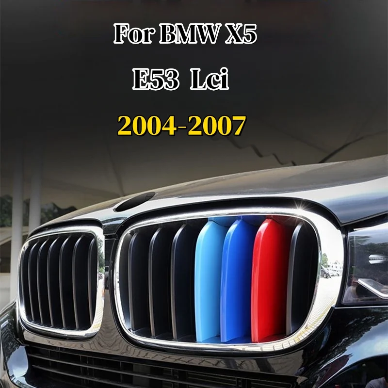 3 قطعة شريط الشبكة الأمامية لسيارات BMW X5 E53 E70 F15 G05 1998-2022 BMW X6 E71 E72 F16 2008-2018 Motorsport Power M غطاء الكسوة