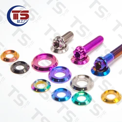 TS Titanium Factory Titanium Alloy Washer M5 M6 M8 M10 Flange Screw Universal Washer Fancy Decorative Washer Fancy Step Gasket B
