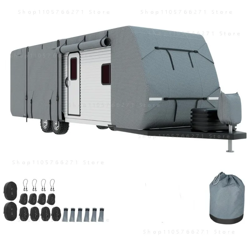 Rainproof and dustproof RV cover Car clothes Station wagon Large outdoor camping Sunshade Dust cover