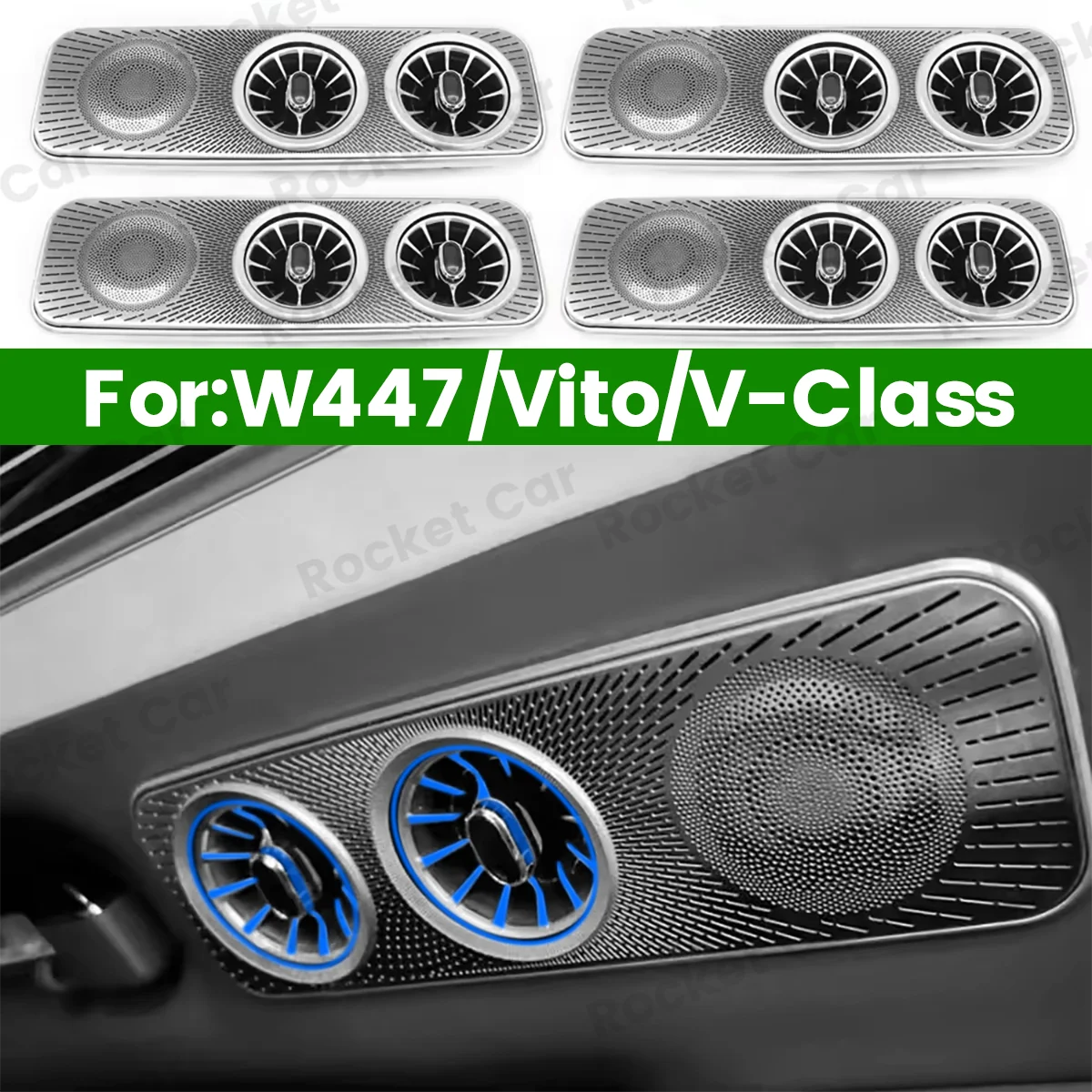 Ceiling Air Outlet Nozzle Car Roof Decoration Vent For Mercedes Benz W447 Vito V-Class V220d V250d V260 Modification Accessories