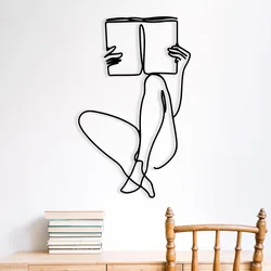 1PC Personalized Metal Art Decoration, Cute Girl Metal Wall Decoration, Living Room Study Room Wall Hanging Home Art