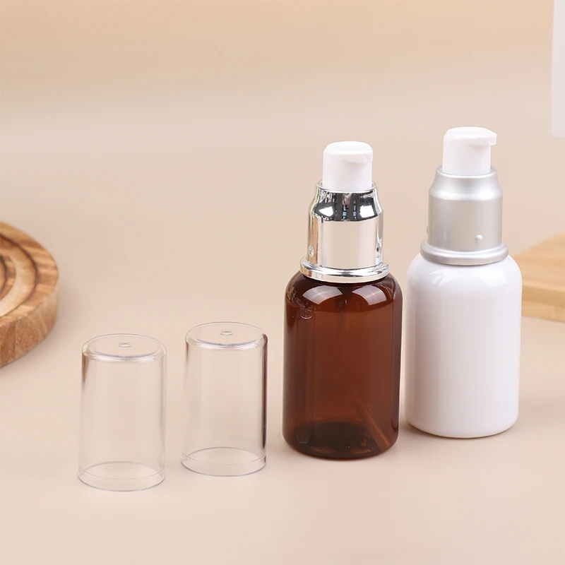 50 مللي السفر الأبيض زجاجة محلول فارغة المحمولة عينة زجاجة مضخة التجميل إعادة الملء الحاويات هلام الاستحمام كريم الجسم حزمة