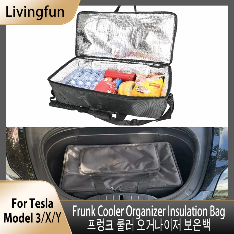 

Livingfun For Tesla Model 3 Y Frunk Cooler Organizer Insulation Bag Front Trunk cooler bag For Tesla Model 3 Y 2023 Accessories