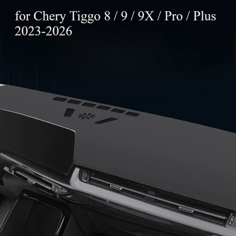 Leather Dashboard Cover Sun Shade Anti-Glare Mat for Chery Tiggo 8 / 9 / 9X / Pro / Plus 2023-2026 - Instrument Panel Protector