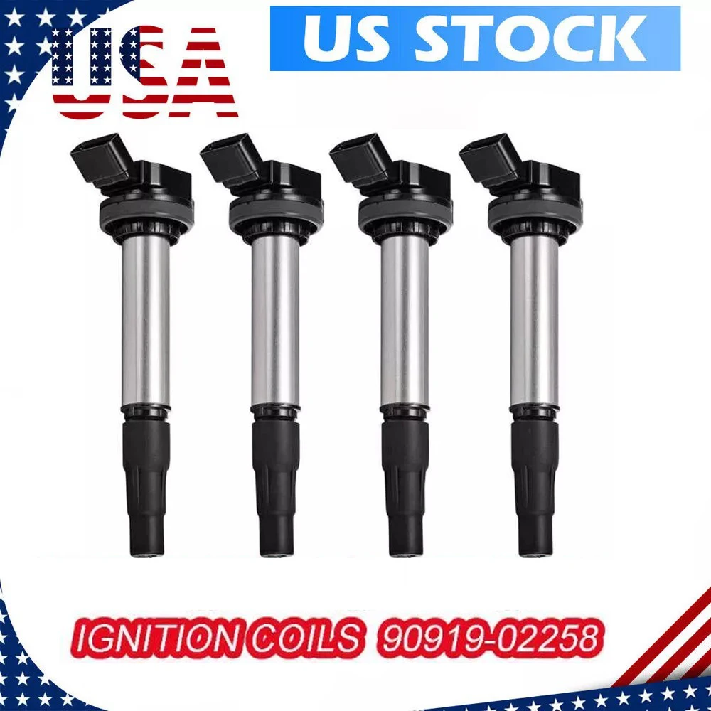 4pcs 90919-02258 90919-02252 Ignition Coils For Toyota Corolla Prius 1.8L for Lexus CT200h for Pontiac Vibe