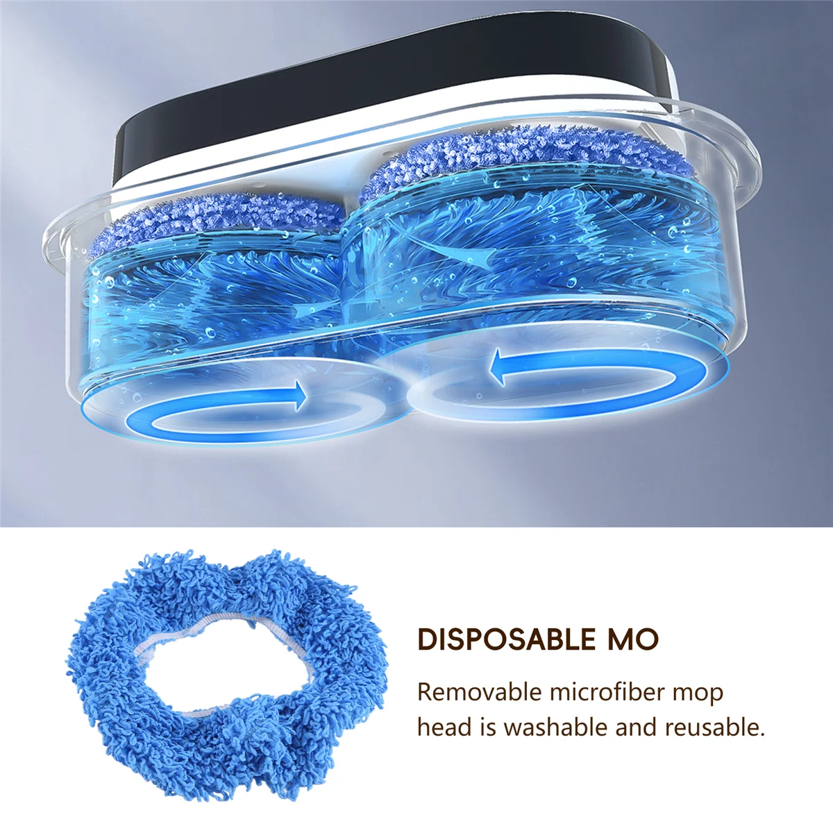 ผ้าถูพื้นแบบใช้แล้วทิ้งแผ่นไมโครไฟเบอร์สำหรับเปลี่ยนให้ซักได้ผ้าถูพื้นแบบกดฝุ่นสำหรับเครื่องดูดฝุ่นแบบแห้งและเปียกสีฟ้า