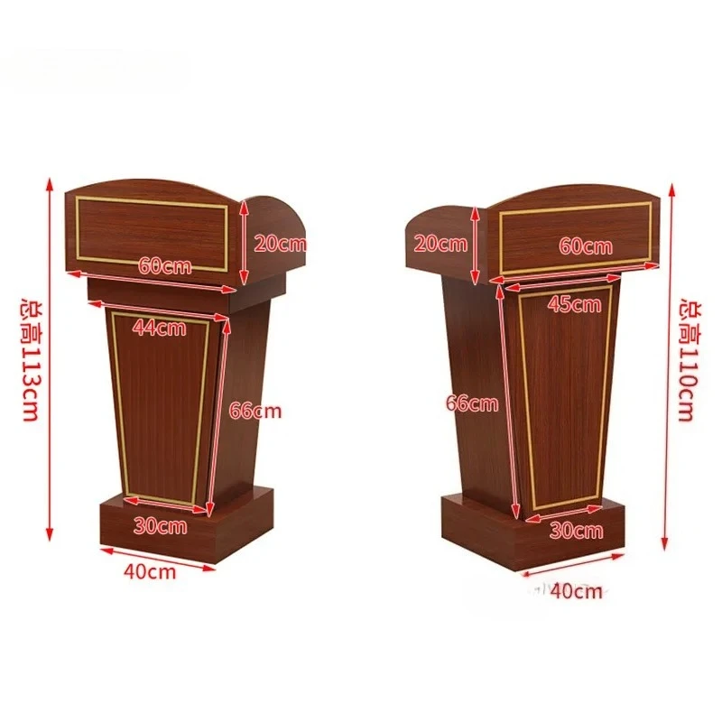 Shopping Guide Office Hotel Emcee's Speech Podium Teacher's Classroom Lectern Table with Drawer Small Platform Reception Desk
