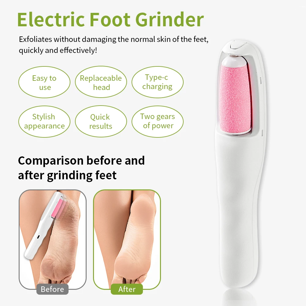 Pedicure Tools Professional for Foot Dead Skin Remover Electric Exfoliator for Women Feet Spa Pedicure Scrubber Callus Removal