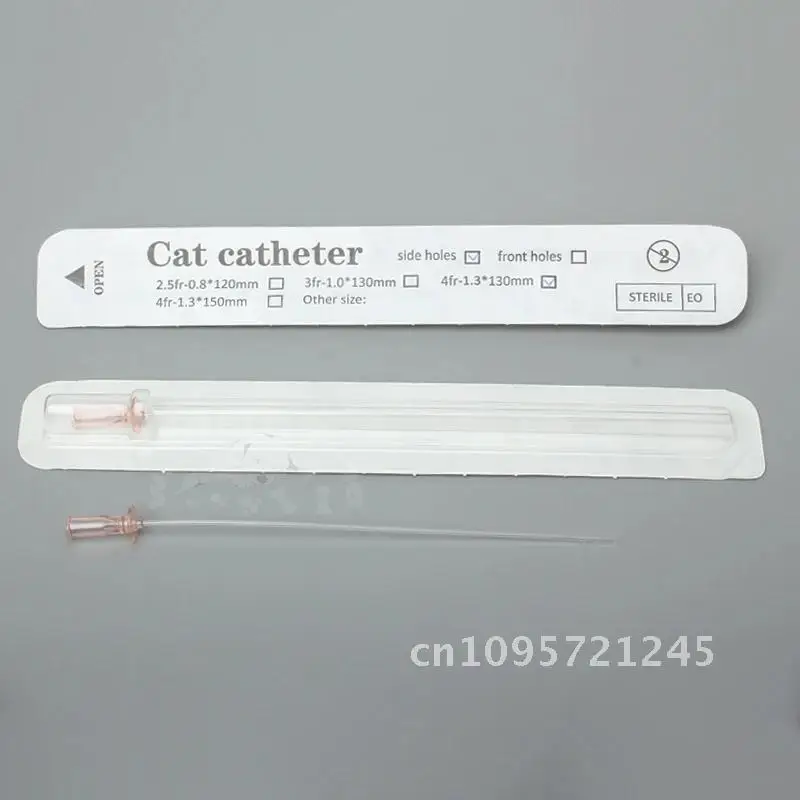 

Open Cat Catheter Without Stylet Urinary Catheters for Veterinary Supplies 12pcs Open Cats 1.0mm End 1.3mm Side