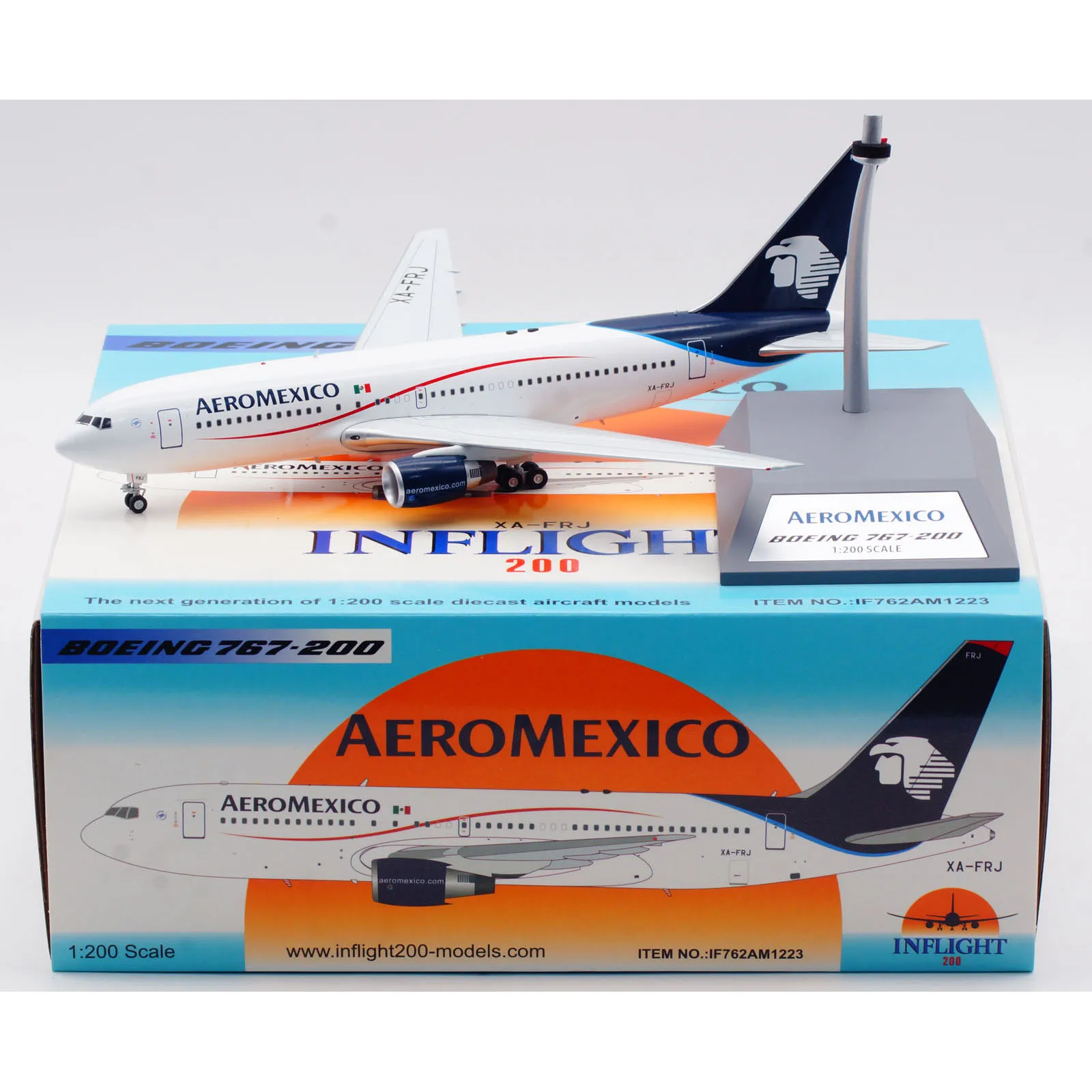 IF762AM1223 Alloy Collectible Plane Gift INFLIGHT 1:200 Aeromexico \