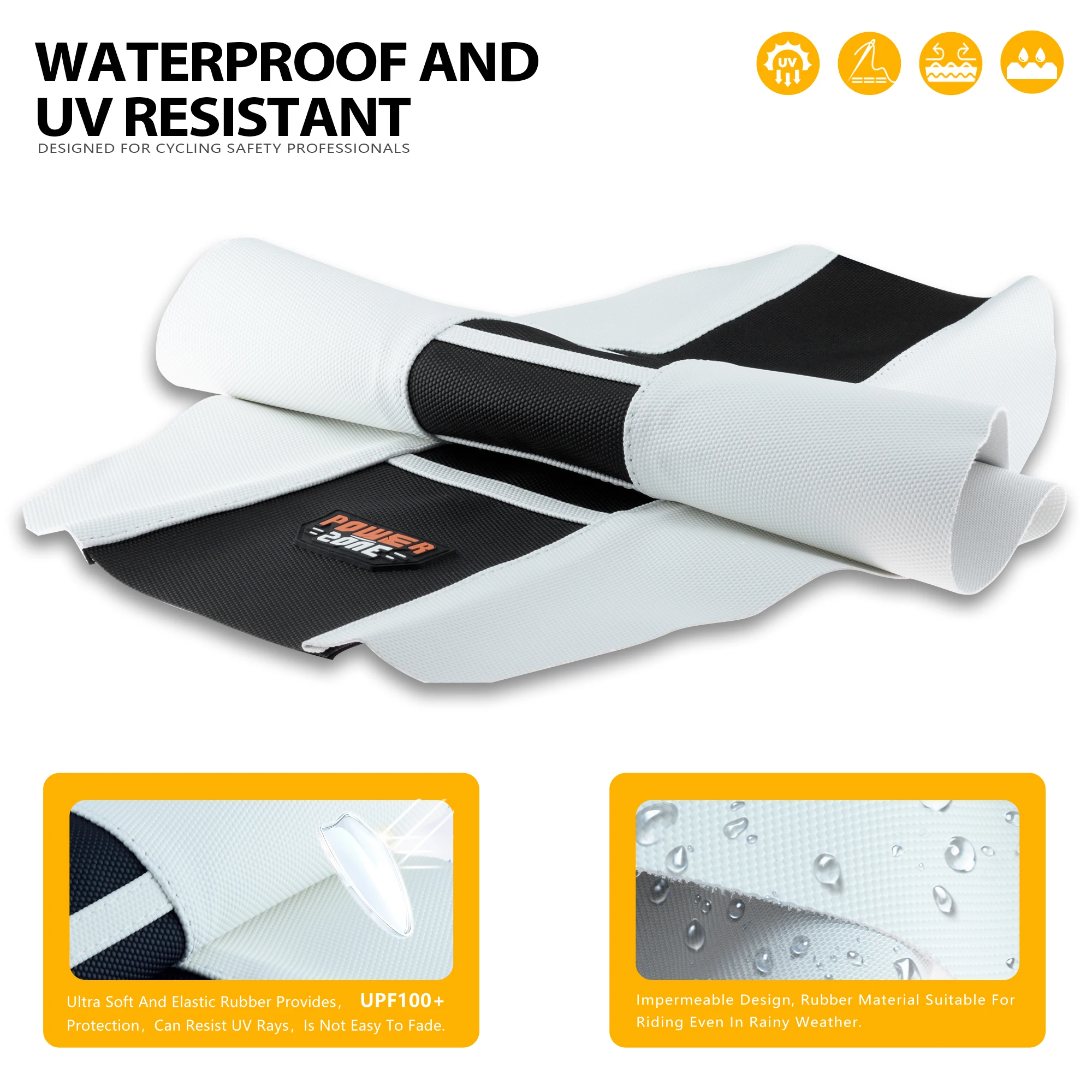 Powerzone مضلع غطاء مقعد لينة ل SX EXC CRF YZ TC KXF دراجة نارية المطاط القابض وسائد مقعد الملحقات