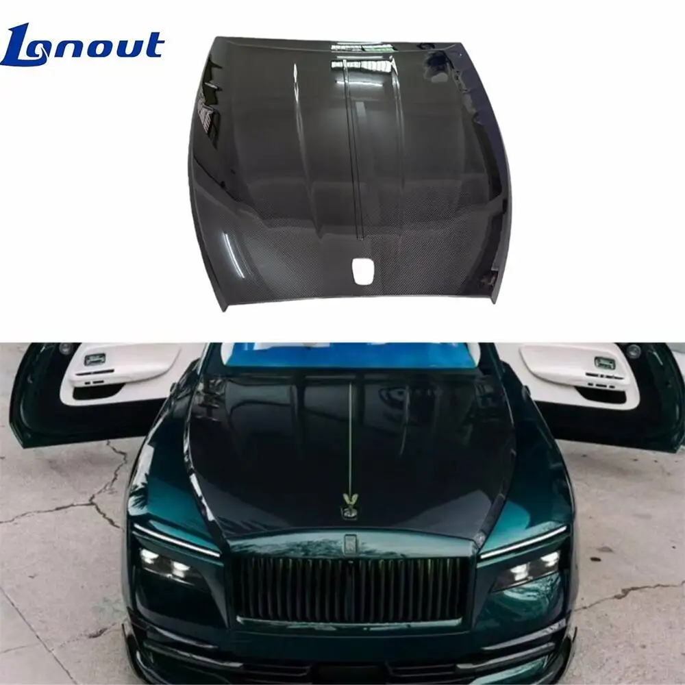 Suitable for Rolls-Royce Spectre, Upgraded with M-style Dry Carbon Fiber Engine Cover, Rolls-Royce Engine Cover