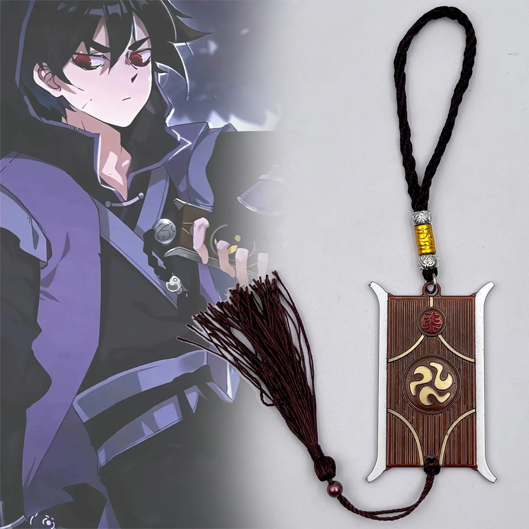 Anime Killer Seven Assassin Scissor Seven Cosplay Alloy Token Keychain Bag Accessories Keyring Waist Tag Pendant Halloween Prop