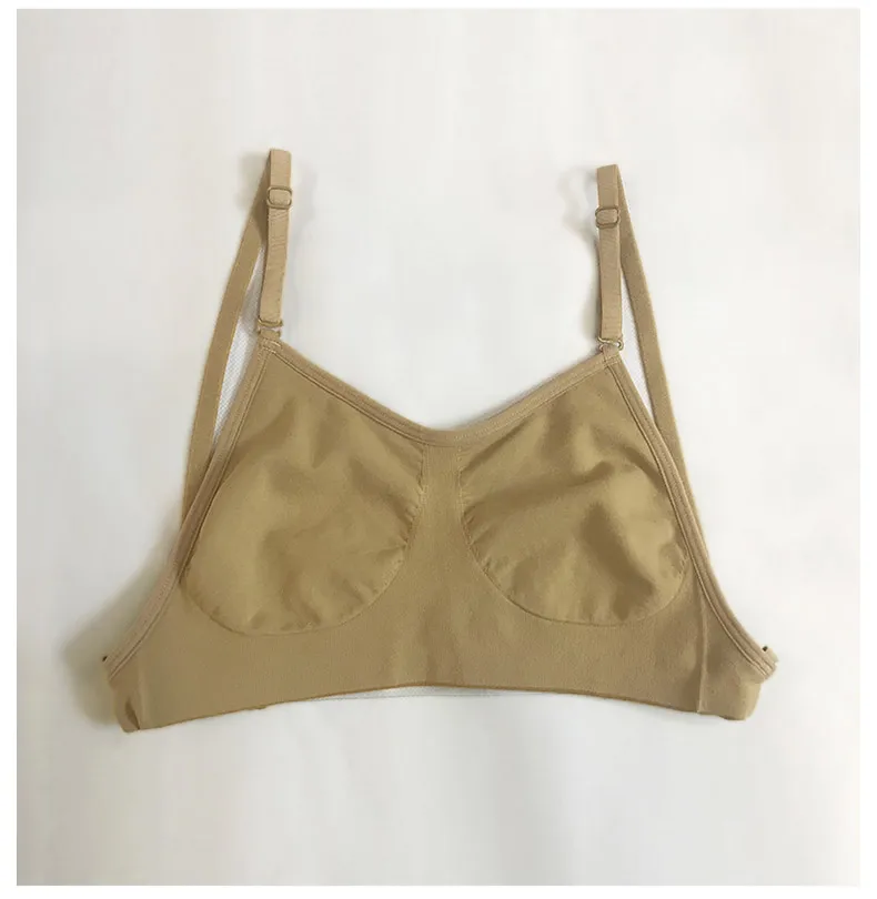 Elastic Bottoms Are Anti-walking Bare Corsets Invisible Dance Wear Bra European Clothing Flesh-colored Great Flexibility