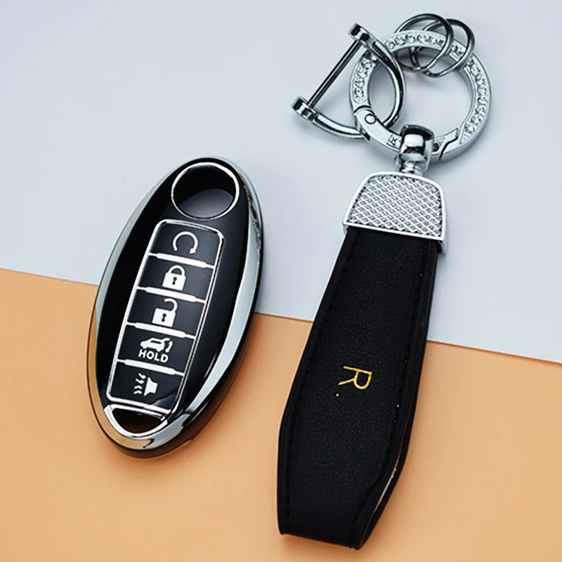 5 أزرار حافظة مفاتيح من البولي يوريثان لنيسان قاشقاي X-Trail T32 T31 Juke J10 J11 ركلات تيدا باثفندر نوت لإنفينيتي