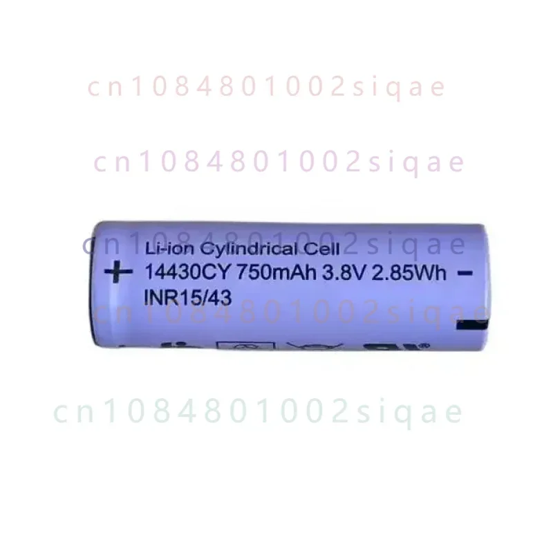 Suitable for 'Crown Lele' Japan-imported 14430CY 3.8V 750mAh flat-head lithium battery, solderable