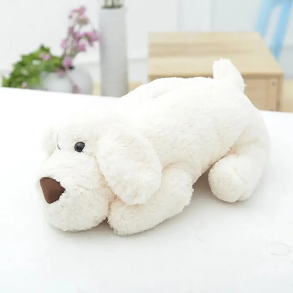 Cute Plush Teddy Dog Shape Paper Container Case Elastic Band Large Tissue Box Cover Cartoon Dog Shape Car Napkin Holder Case