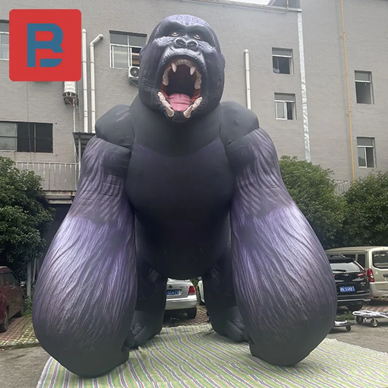 Inflatable simulation gorilla model zoo camping theme park Halloween atmosphere decorated children interaction