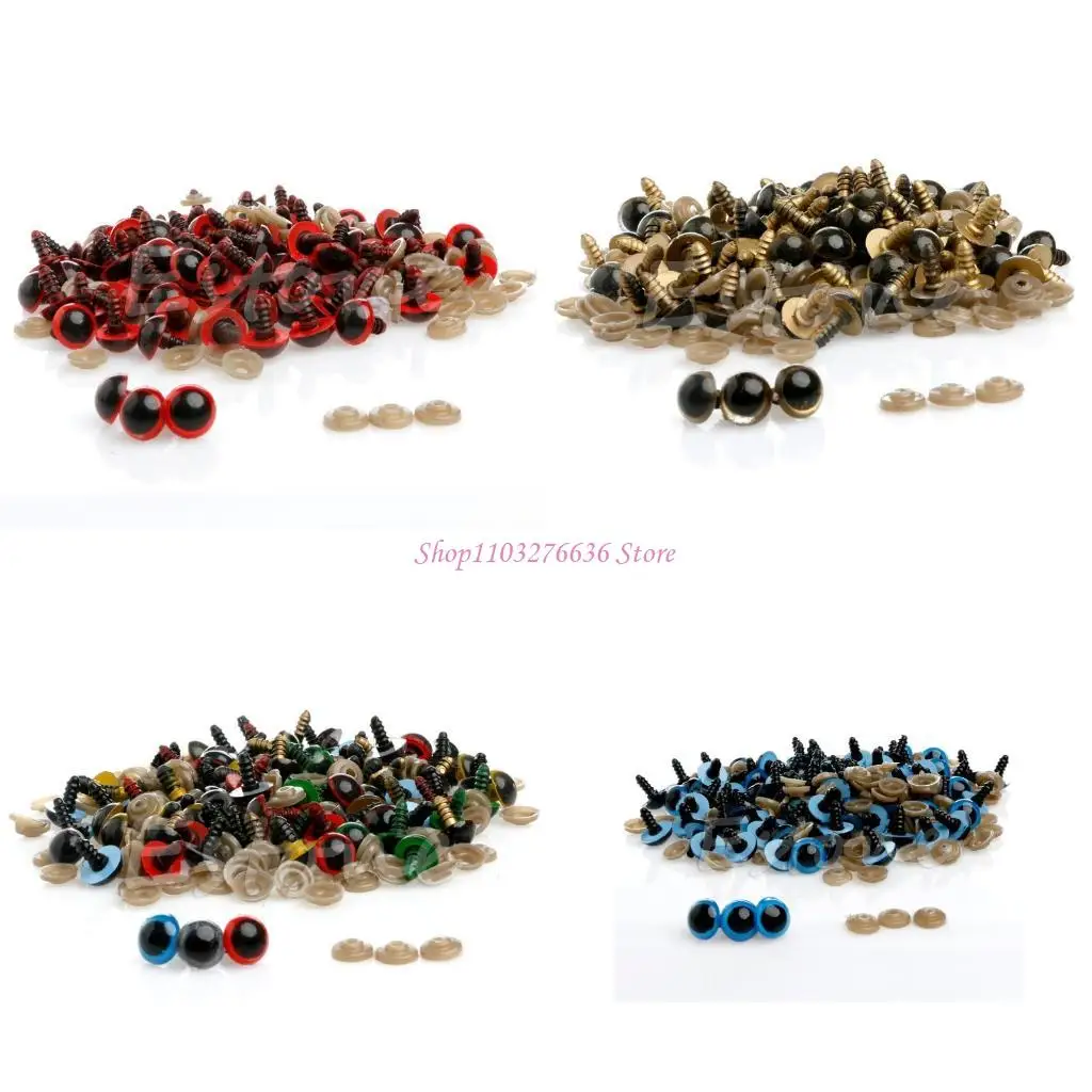 

R6FD 100PCS/SET 10 мм пластиковые защитные глаза для плюшевого мишка для кукол -кукольного суда