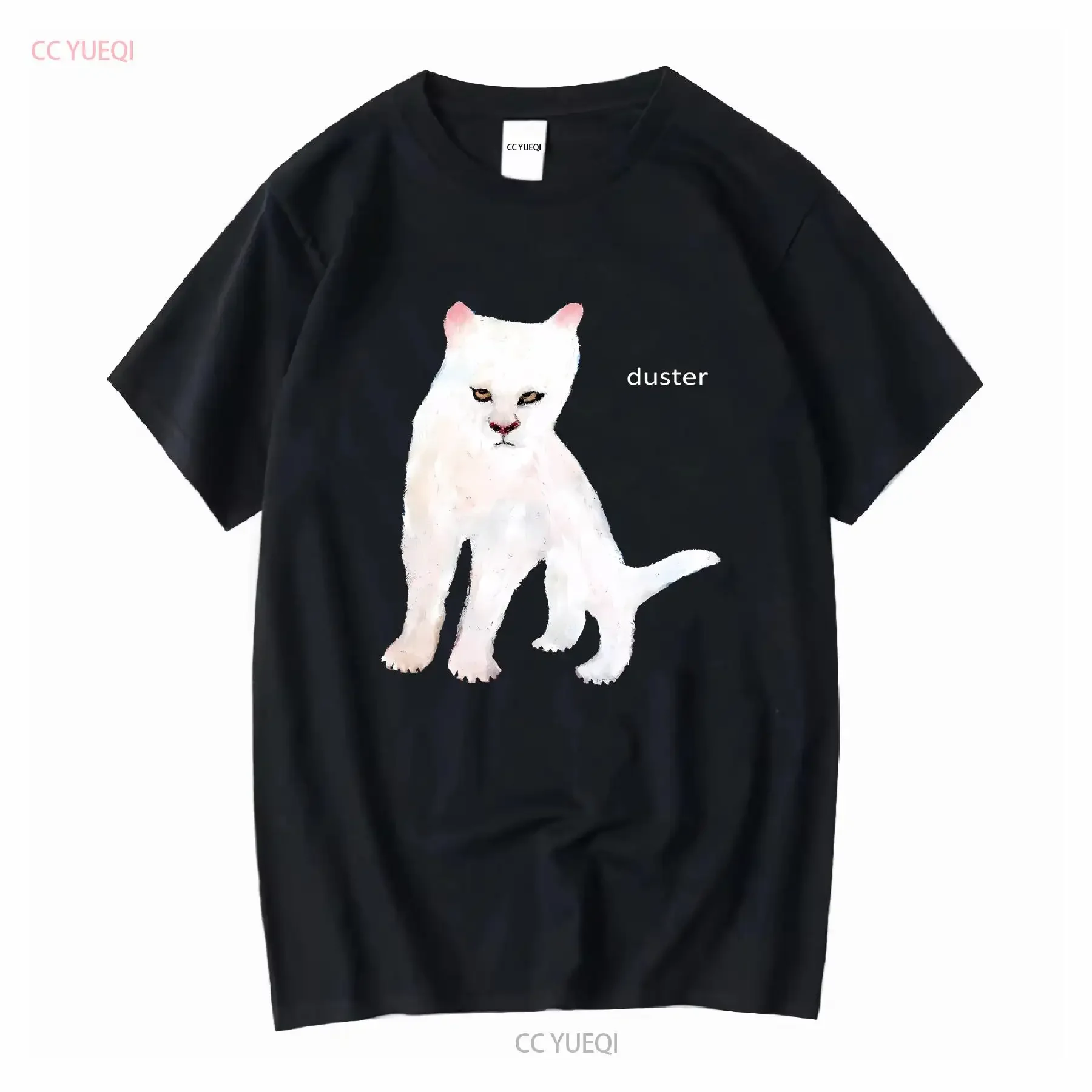 Rare Duster Band White Cat Album Black All Size T Shirt long or short sleeves vintage Washed Soft designer clothes Comfortable