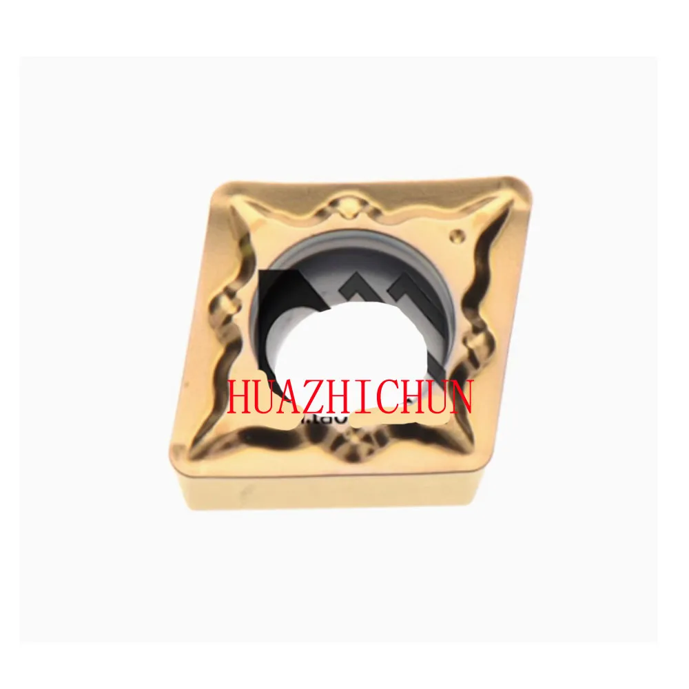 

HUAZHICHUN 10pcs CCMT09T304FG TT5080 Carbide Insert External Turning Tool CNC Cutting Tool Metal turning insert Steel processing