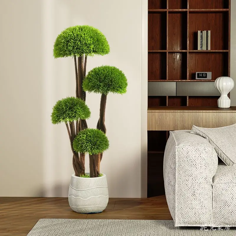 

Large scale simulated green plants Indoor mushroom tree bonsai Indoor large decorative ornaments with biomimetic trees