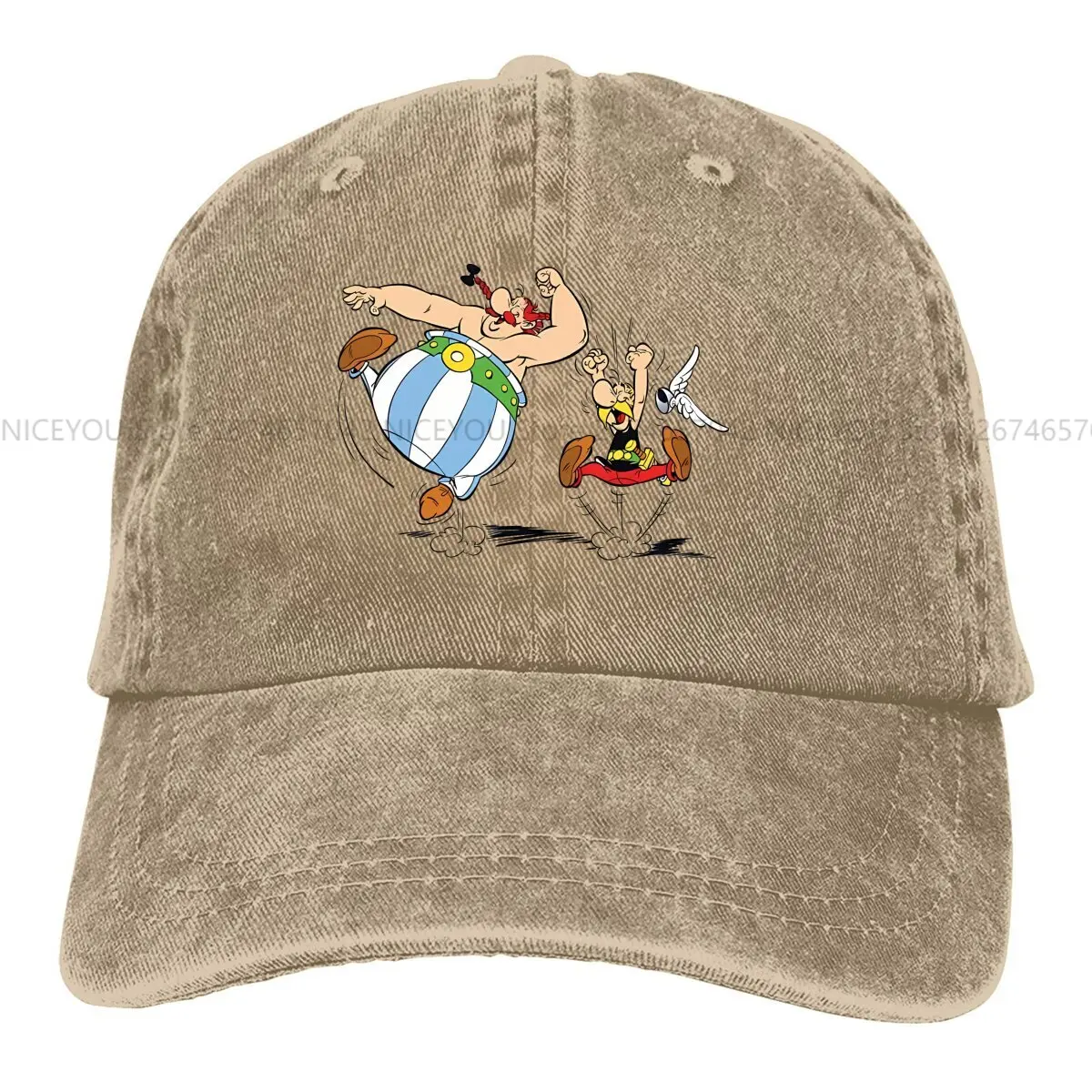 Washed Men's Baseball Cap Uhuuuu Trucker Snapback Caps Dad Hat Asterixs and Obelixs Cartoon Comic Golf Hats