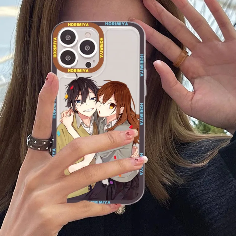 Anime Horimiya Phone Case For iPhone 15 14 13 12 11 Pro Max Mini X Xs XR Transparent Case