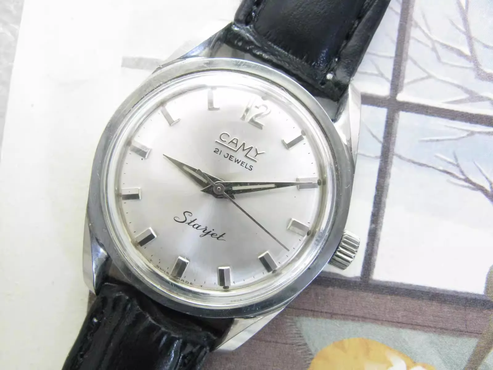 

CAMY Винтажные нейтральные часы с ручным заводом и 21 камнями (унисекс)