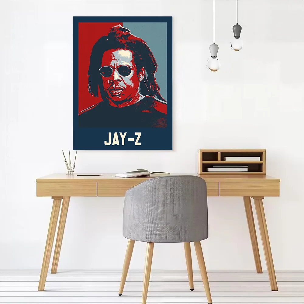 Jay-Z Portrait in Hope Style Canvas Wall Art Poster Custom Photo Print Modern Painting for Fans Home Decor Accessories Wand Deko