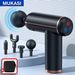 MUKASI Massage Gun Portable Percussion Pistol Massager For Body Neck Deep Tissue Muscle Relaxation Gout Pain Relief Fitness