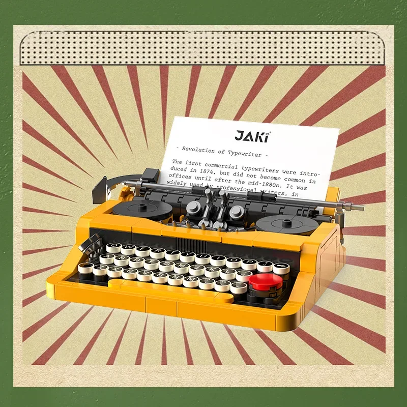 DIY MOC Creative Ideas Retro Typewriter Computer TV Building Blocks Classic Game Machine Radio MOC Model Kit Toy Adults Gift Kid