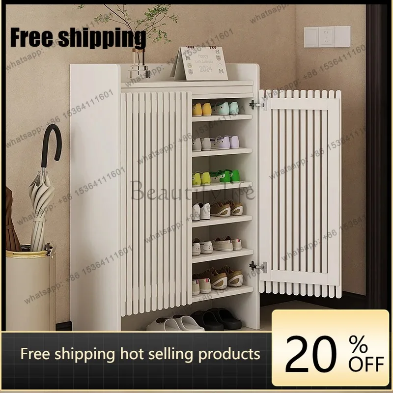 LJY Rectangle Men Shoe Rack Storage Ventilate High-capacity Safe Big Size Shoe Rack Wooden Corridor Zapatero Space Saving Furnit