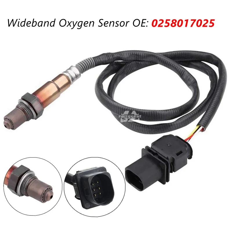 0258017025 Air Fuel Ratio Sensor Wideband Oxygen Sensor 30-2004 LSU 4.9 17025 5 Wire Lambda O2 Sensor High Quality