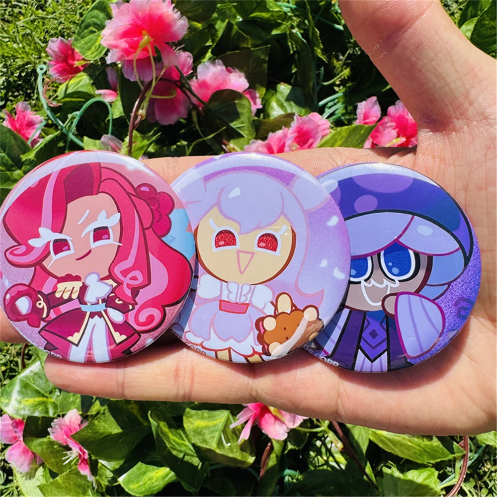 Jeux d'anime Cookie Run: Badge de Cosplay du roi, broche en fer blanc SPTE, accessoires, cadeaux de noël