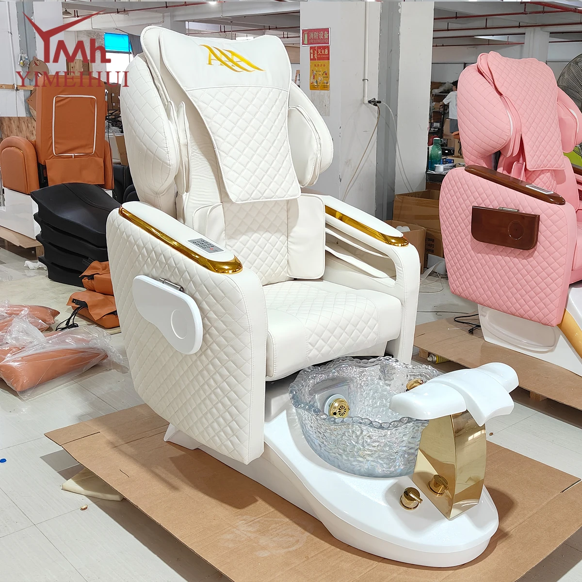 

Роскошная современная мебель для маникюрного салона, белое педикюрное спа-массажное кресло для ног для маникюрного салона