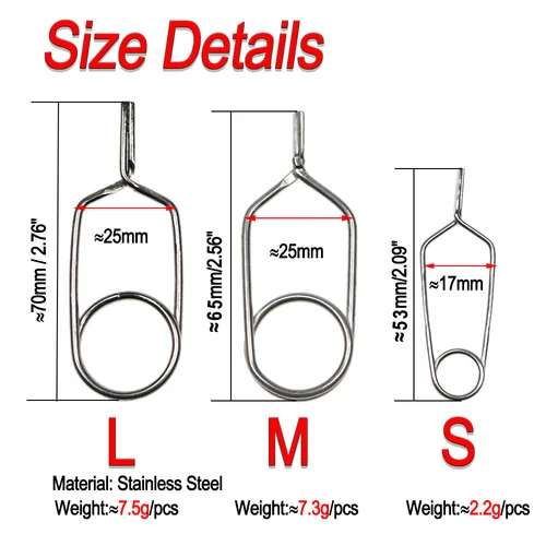 Imagen 2 del producto Vampflyalicates de acero inoxidable, herramienta de atado de moscas, Clips de pluma, alicates de Material, herramienta de atado de Señuelos de Pesca S # M # L #, 1 unidad
