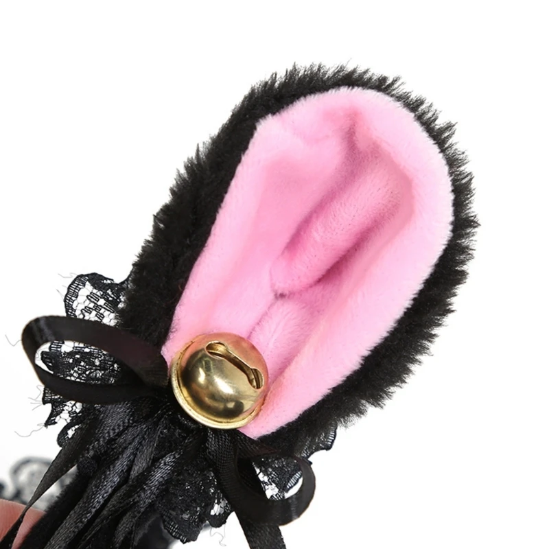 652f Maid Cats Costume Set Cats Oreilles Tail Lace Choker Animal Fancy Costume Accessoires Adults Kids Halloween Cosplay