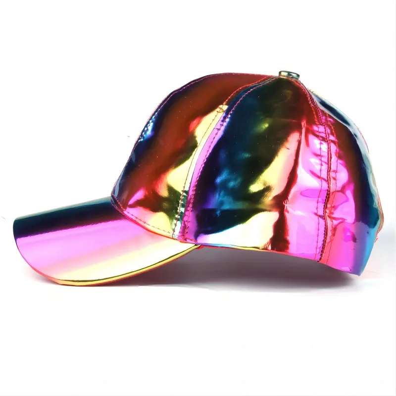 Baseball Cap New Light Version Laser Baseball Cap Male Street Trend PU Duck Cap Female Hat