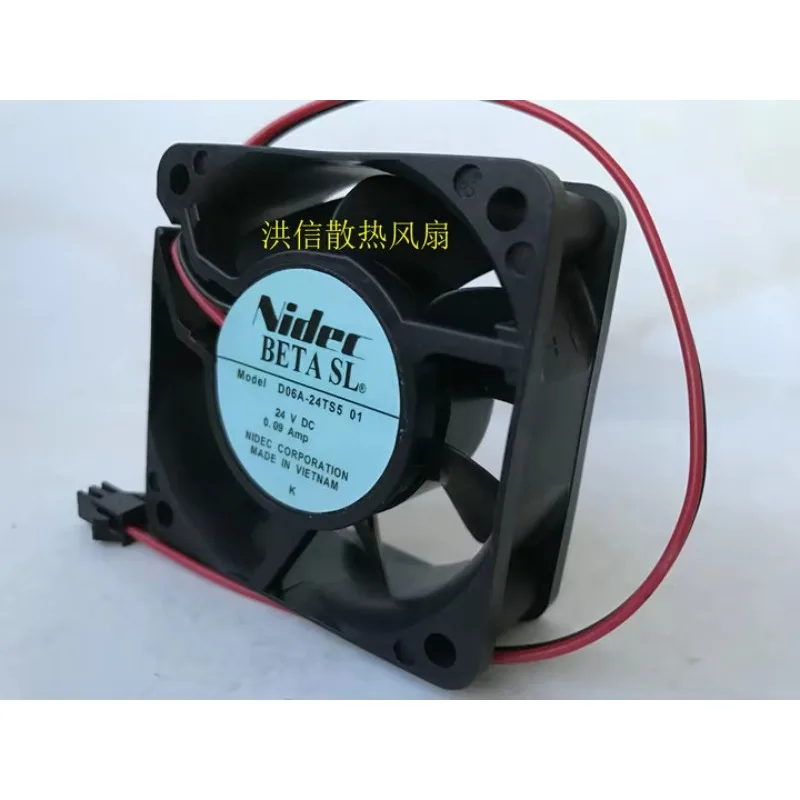 

Вентилятор охлаждения Nidec D06A-24TS5 DC 24V 0.09A 60x60x25мм, 2-проводной, 60мм