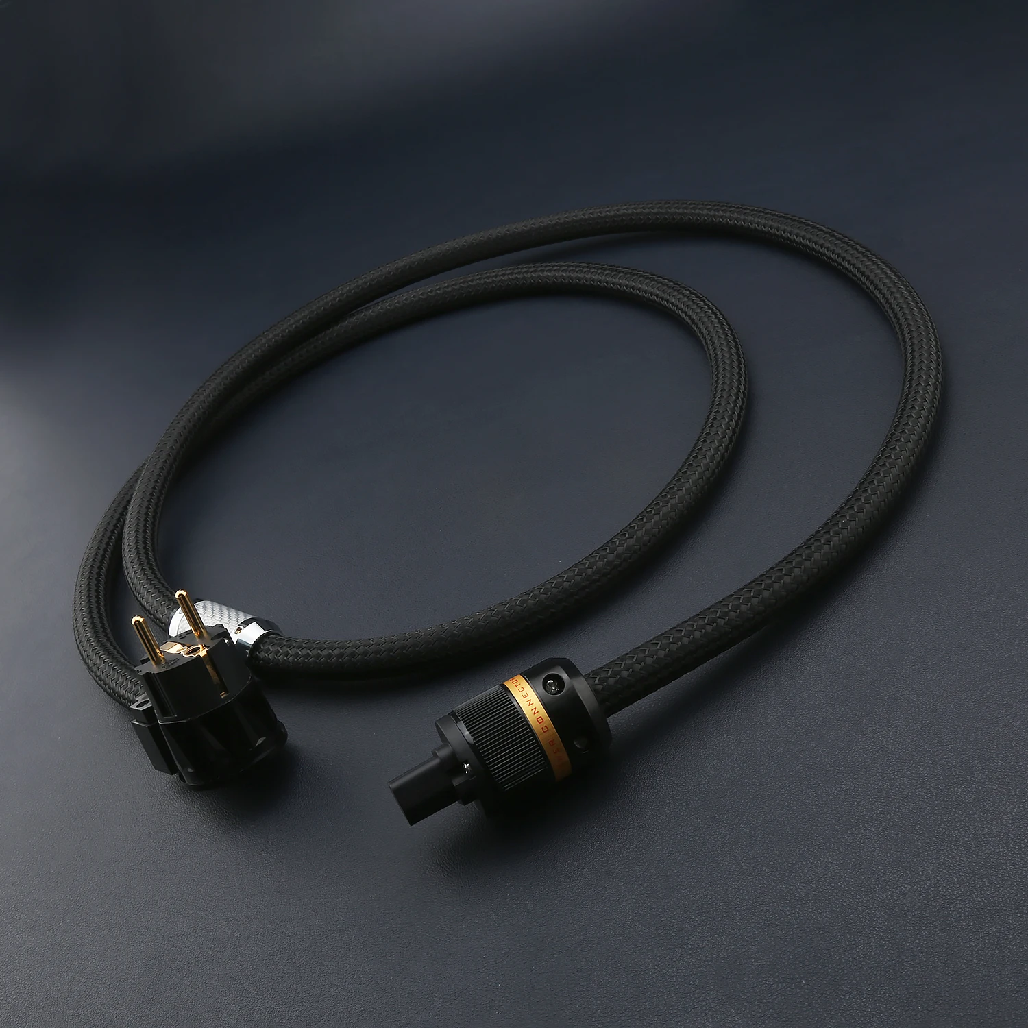 Viborg VP1501 HiFi AC Mains Power Cord 90 Degree EU Schuko to Right Angle IEC C13 OFC Multiplex Copper Cable for Amplifier DAC