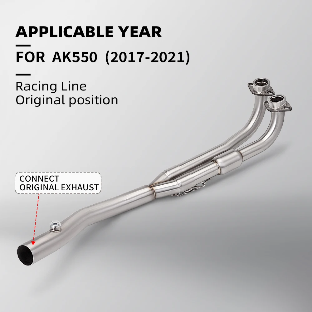 

Motorcycle Exhaust Modified System for AK550 550 2017-2021 Connecting Original Muffler with Front Link Pipe