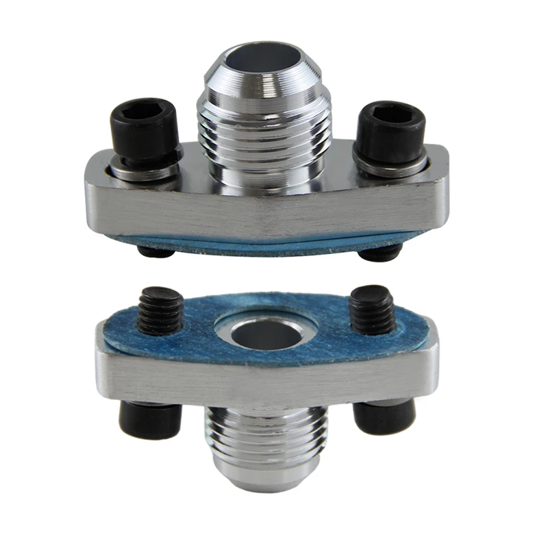 2PCS AN10 Turbo Oil Return Drain Flange Adapter Kit For Garrett T25 T28 T30 T35 GT28 GT30 GT35 GT40 GT47 GT50 GT55
