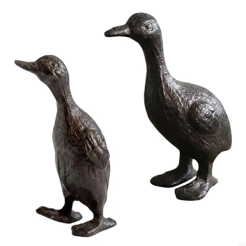 Entenfiguren aus Gusseisen, Sammlerstücke, Geschenk, Entenstatuen, Tischdekorationen, Ornamente für Büro- und Heimdekorationen – Detail 7
