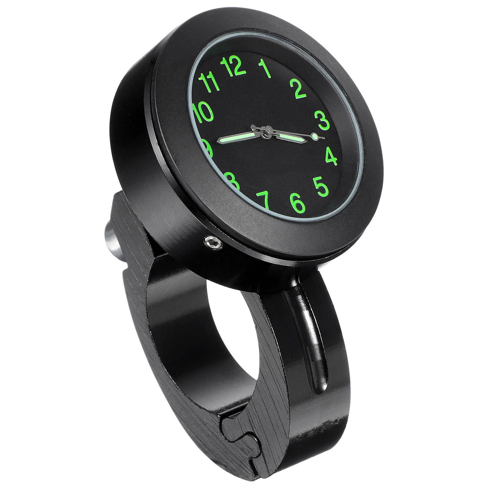 ساعة مقود دراجة نارية صغيرة مقاومة للماء مقاس 7/8 بوصة باللون الأسود ملحقات دراجة نارية رقمية تصميم متين وخفيف الوزن لـ #3