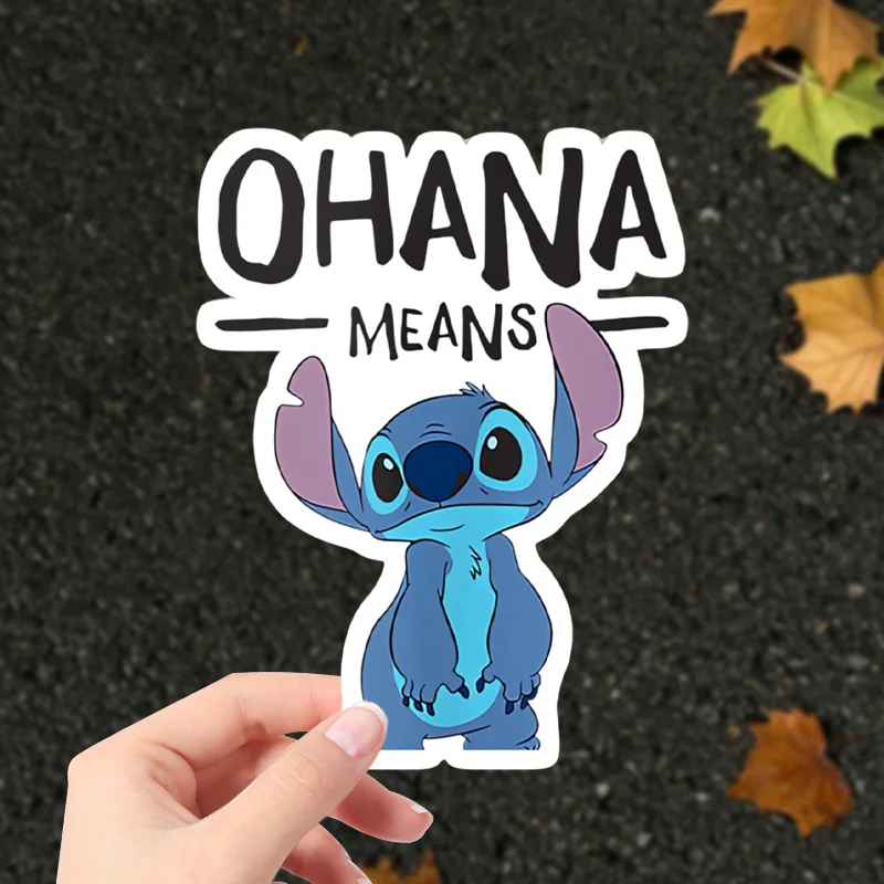 

Lilo & Stitch Lovely Car Stickers UV Printing Decals for Car Door Triangle Window Travel Luggage Stylish DIY Stickers