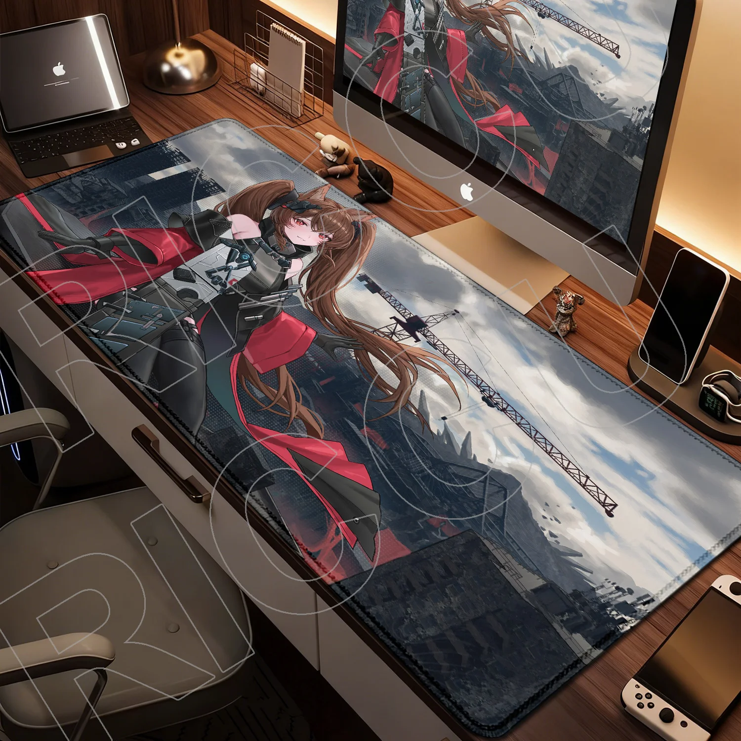XXL HD Printing Arknights Endfield Gilberta Game Mouse Pad Rug Non-slip Rubber Gamer Computer Mats Desk mat Office Large carpet
